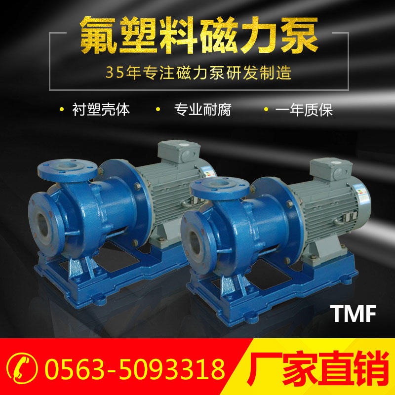 TMF耐腐蚀塑料磁力泵 耐酸碱化工泵 防爆循环磁力泵 价格