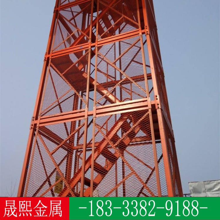 晟熙 供应 重型安全梯笼价格 定制加工框架式安全梯笼 墩柱式安全梯笼 安全梯笼