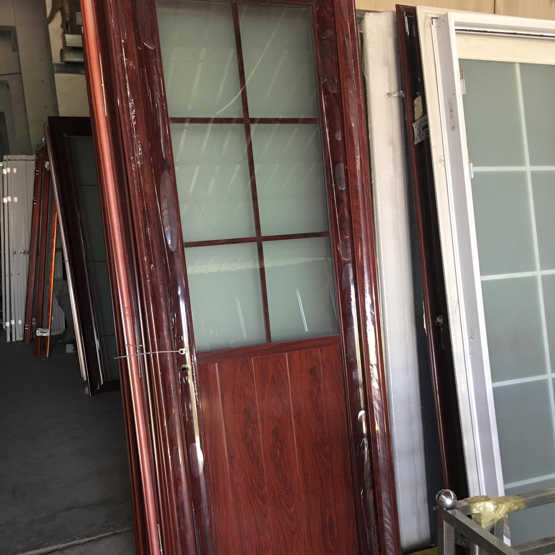 厂家202双层中空钢化玻璃门  铝合金门  新款厨房门  私人定制阳台门