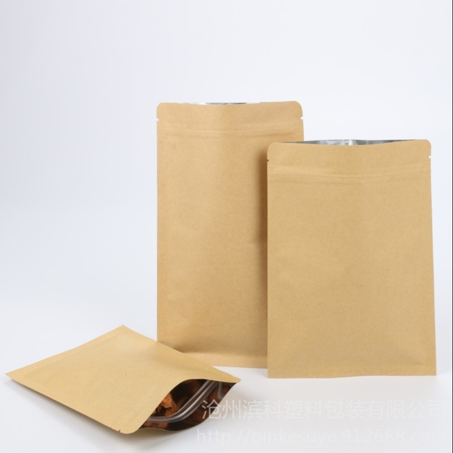 滨科包装鱼饵包装袋 牛皮纸镀铝袋 鱼饵鱼食塑料自封袋 支持定做图案设计彩印