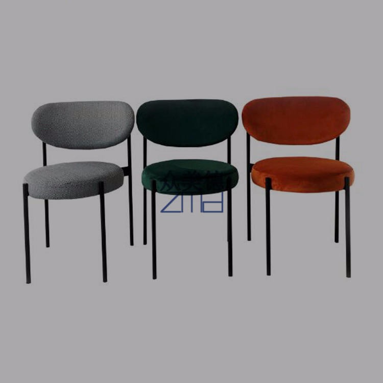 众美德家具铁艺餐椅,CY-002金属餐厅餐椅,简约现代自制铁椅子定做厂家