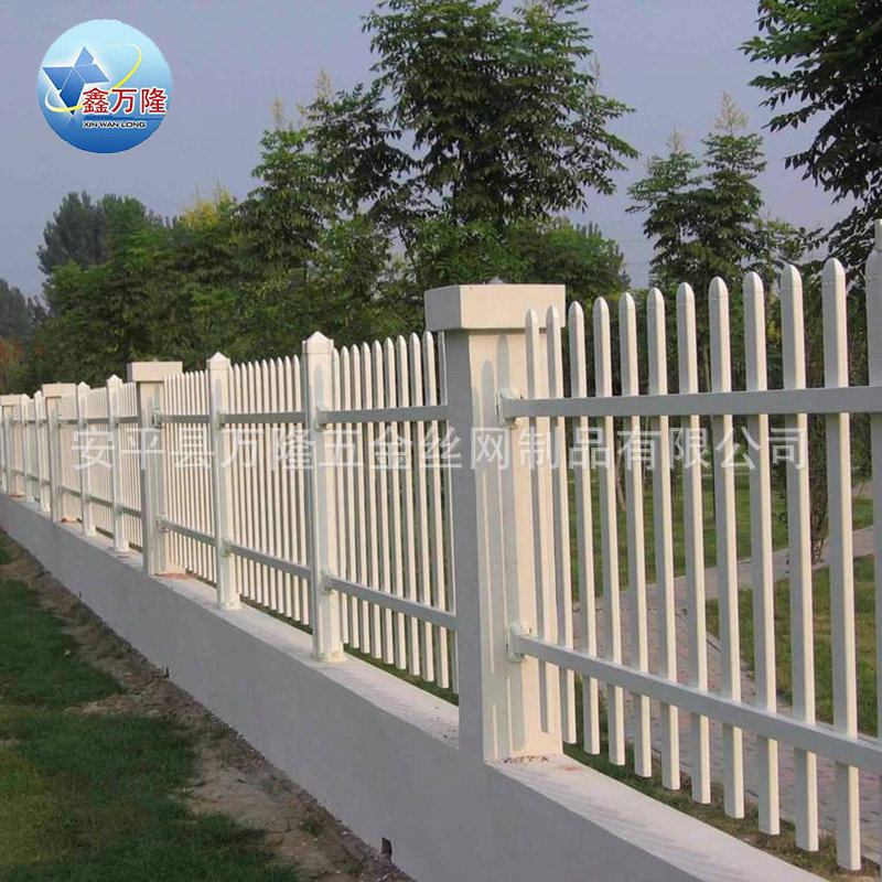 加工定制 双横栏锌钢护栏 锌钢围墙护栏 双横栏围场栏杆示例图6