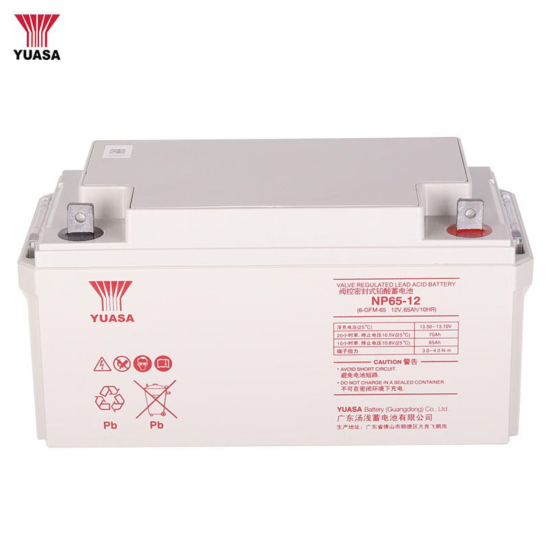 汤浅免维护铅酸蓄电池 YUASA NP65-12 12V65AH 蓄电池 UPS蓄电池机房电梯用汤浅蓄电池