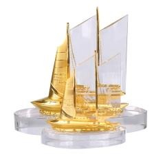 红素厂家直销水晶摆件一帆风顺帆船模型摆件 100件起订不单独零售图片