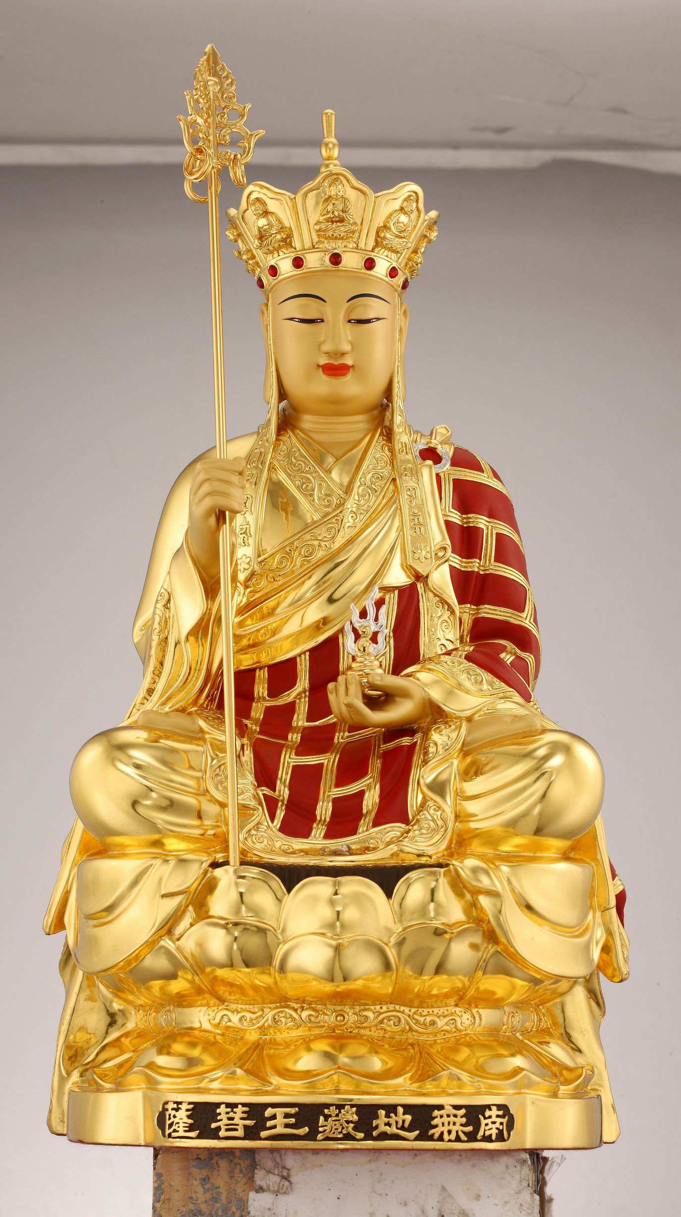 佛像 温州优质佛像厂家批发供应带背光地藏王佛像 带背光地藏王佛像 铸铜地藏王菩萨