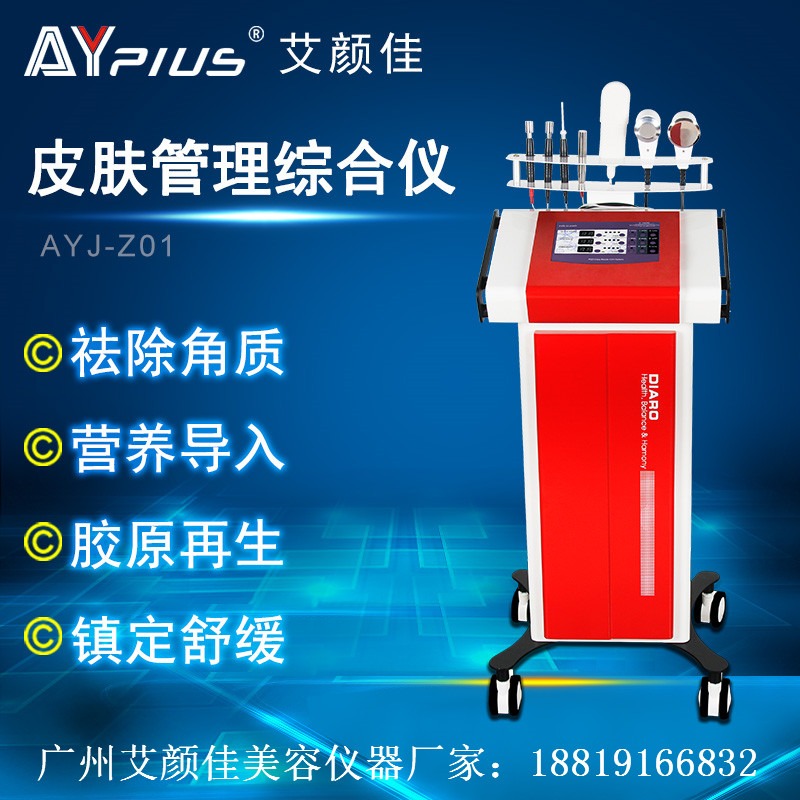 广州艾颜佳皮肤综合管理仪Z01面部多功能基础护理射频微电导入