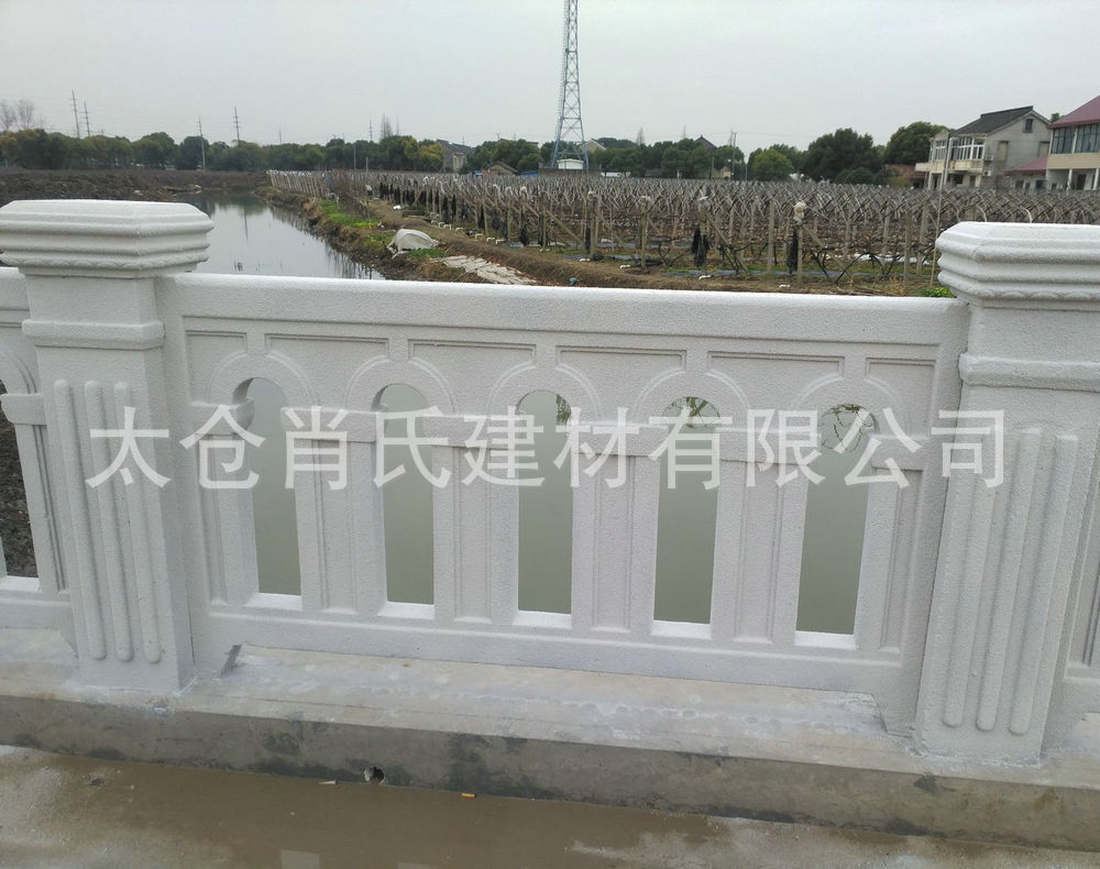 厂家生产铸造石仿石栏杆 混凝土仿生态栏杆 混凝土仿大理石栏杆示例图3