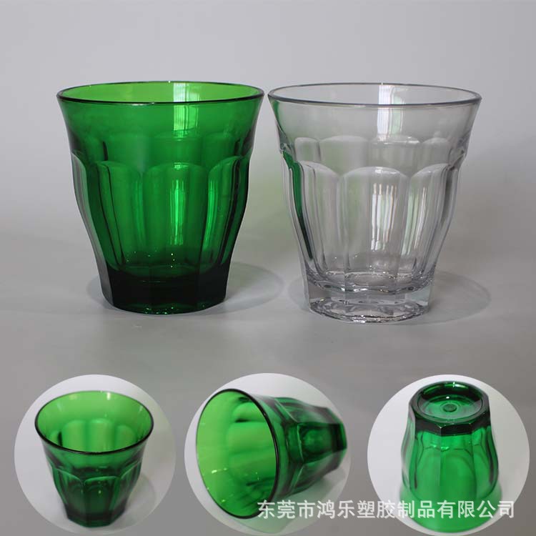 传统八角塑料杯多边棱角杯8ozPS透明塑料啤酒杯八角白酒杯示例图16