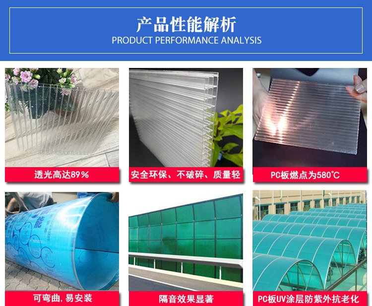 广东厂家批发PC透明阳光板 出口茶色阳光板装饰隔断用板材示例图3
