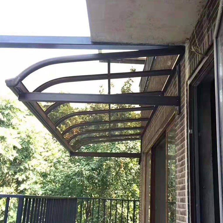 铝合金雨棚定做 阳台户外透明遮雨棚厂家直销 露台窗户遮阳棚定做