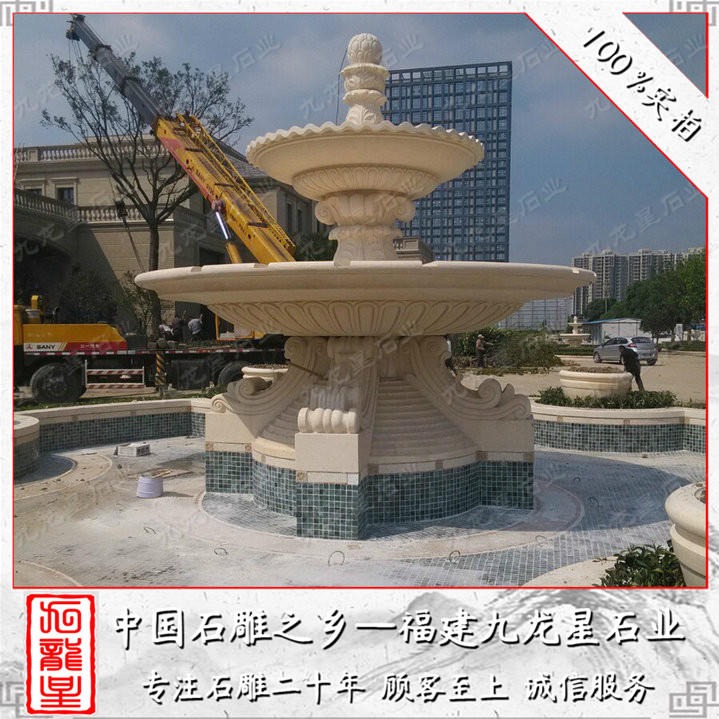 福建值得推荐的石雕水钵石雕喷泉水池生产厂家 九龙星石业
