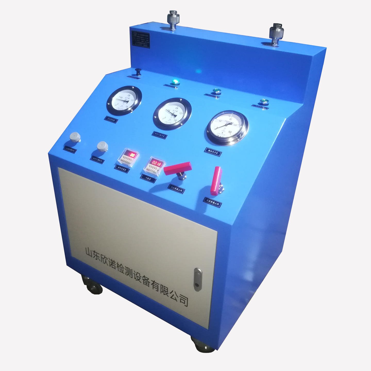 山东欣诺水压脉冲试验机流体设备 定制空气驱动压力表疲劳试验机