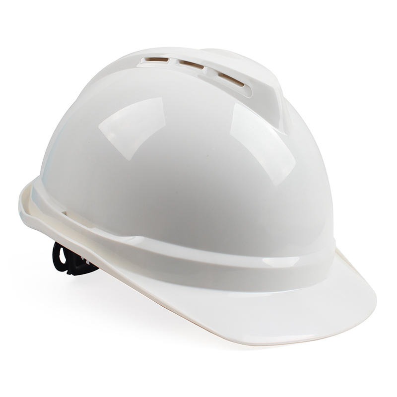 梅思安10172488-L V-Gard500豪华型白色PE安全帽带透气孔帽壳超爱戴帽衬针织布吸汗带D型下颌带印字
