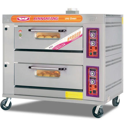 新南方烤箱  商用大型大容量两层四盘燃气烘炉 液化气面包披萨炉 YXY-40A型