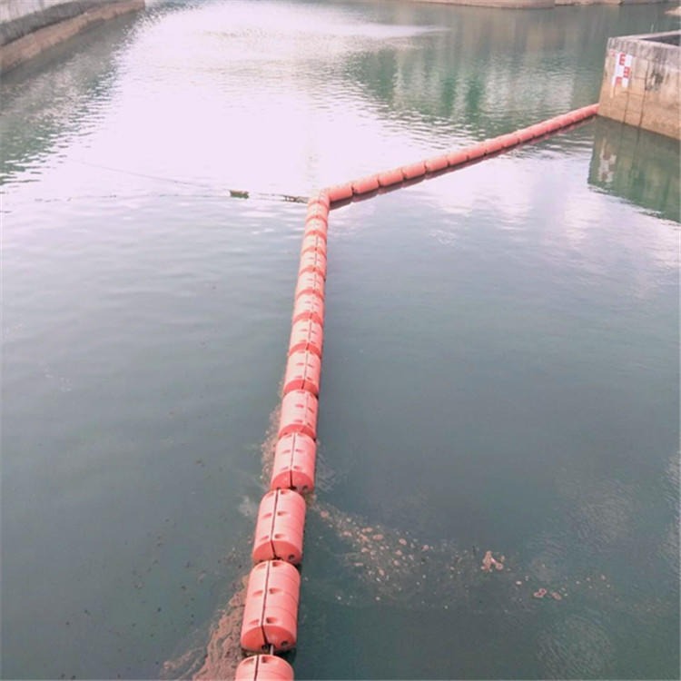 贵阳水电厂拦污式浮漂 水面拦污浮漂桶价格图片