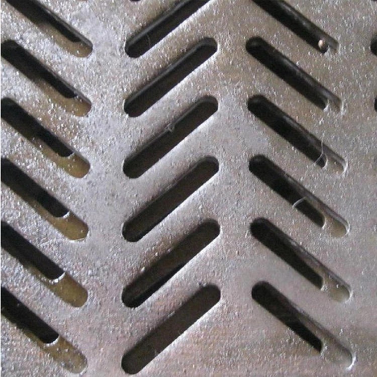 欧腾 高炉上料转角振动筛网不锈钢八字孔排列筛板网 重型10mm厚钢板打孔图片