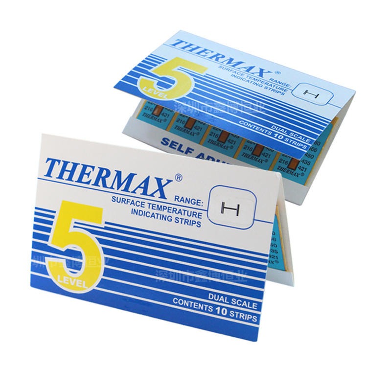 英国THERMAX变色测温贴片 英国TMC温度标签 5格H感温纸 216-249度