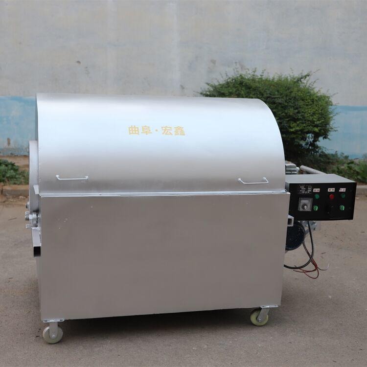 商用温控花生菜籽炒锅 鑫宏机械 烧炭型自动翻炒机100型电加热烘干机