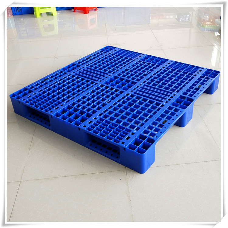 1208网格川字塑料托盘 益乐塑业 蓝色塑料托盘材质 塑料托盘规格