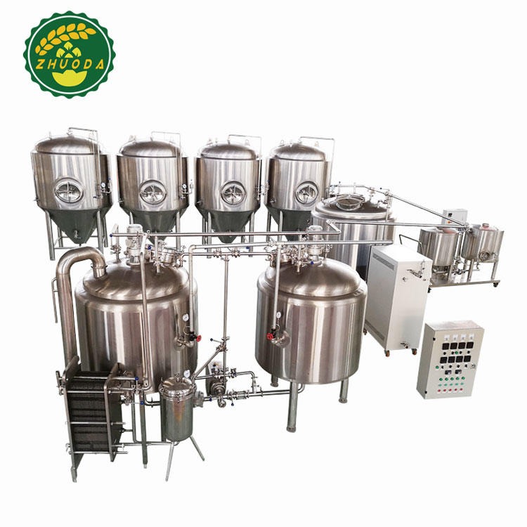 专业定制卓达500L四器糖化系统 啤酒糖化设备 啤酒精酿设备