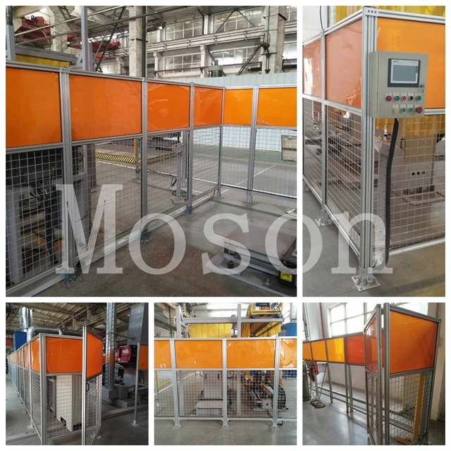Moson高端 焊接防护屏 电焊保护屏 焊接防护围栏 机器人防护围栏