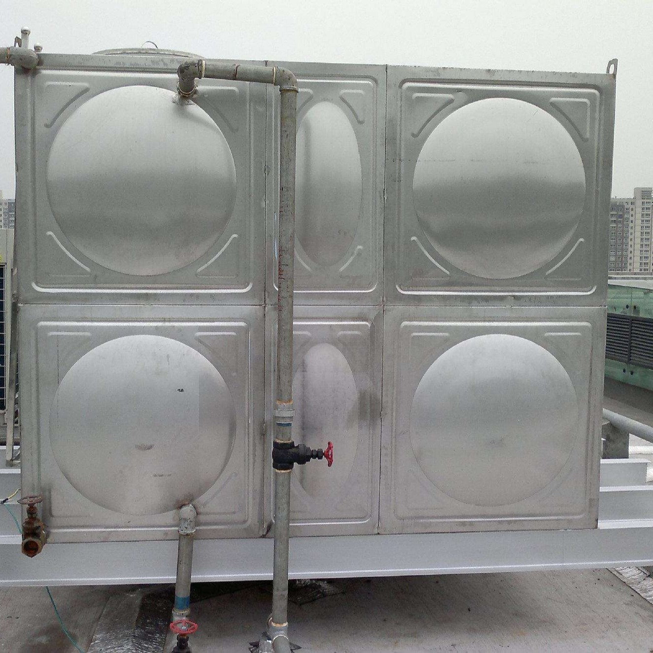 整体不锈钢水箱 霈凯玻璃钢一体化消防水箱