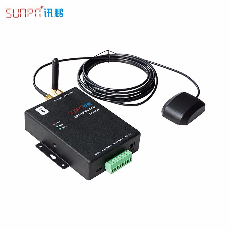 SUNPN讯鹏 GPS/GPRS-RTU串口服务器 工业无线通讯透传模块 RS485接口