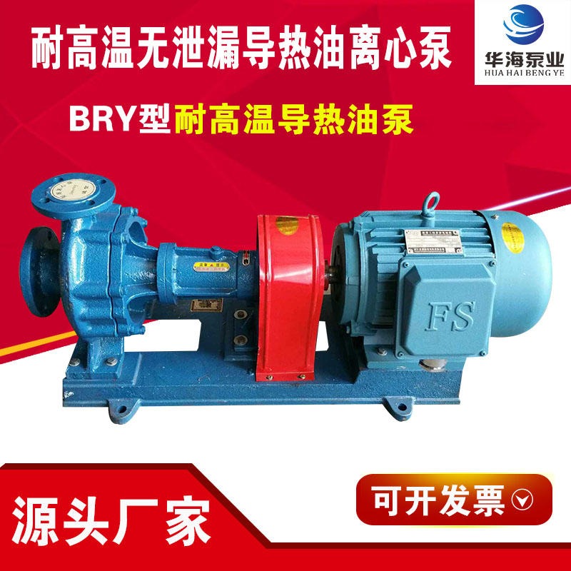 泊头华海油泵厂家生产 BRY小型铸钢导热油泵 RY20-20-125电动耐高温热油泵 导热油炉循环泵