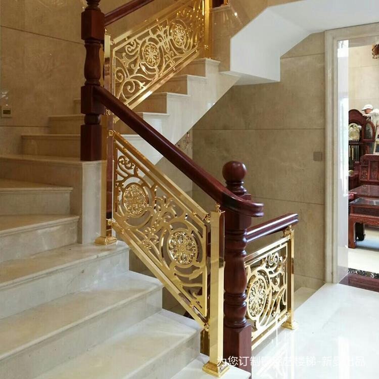 绥化 酒店铜艺雕刻楼梯扶手 家居装饰工艺品开发图片