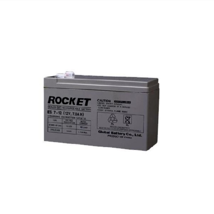 火箭蓄电池ES7-12  火箭蓄电池12V7AH 铅酸免维护蓄电池 厂家指定授权