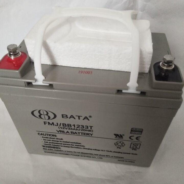 BATA鸿贝蓄电池 上海鸿贝FM/BB1233T 12V33ah铅酸免维护蓄电池图片