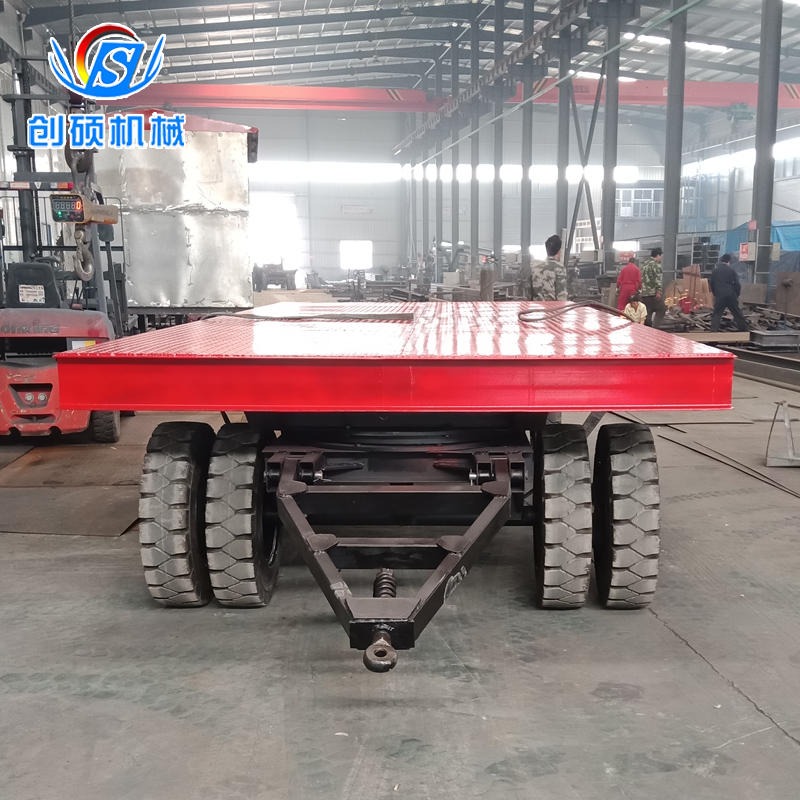 济南拖车厂家供应 牵引式平板拖车 厂区重型运输平板车