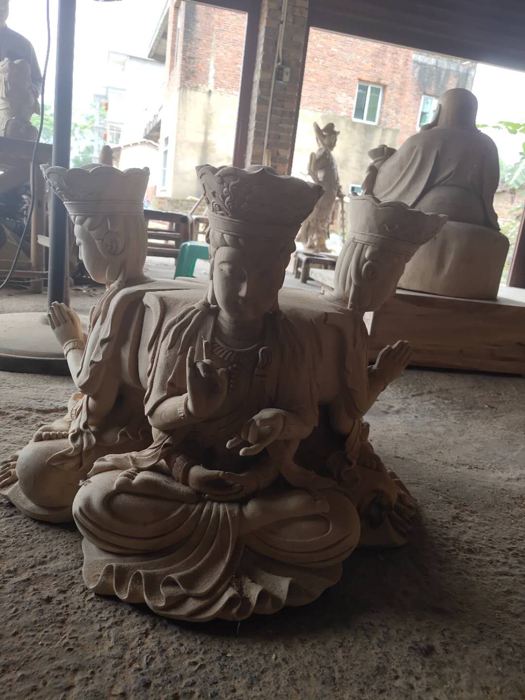 佛像 本厂专业生产精品地藏王两弟子闵公道明 地藏王殿供奉地藏王菩萨 坐像地藏王佛像