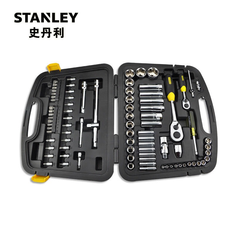 史丹利工具86件套6.3MM,12.5MM系列公制组套套装套筒棘轮扳手旋具头 94-190-22  STANLEY工具图片