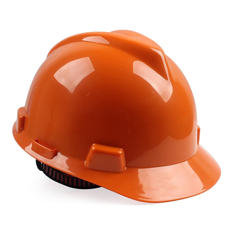 梅思安10172891ABS标准型安全帽 橙色ABS帽壳 超爱戴帽衬 灰针织吸汗带 D型下颚带-橙2019