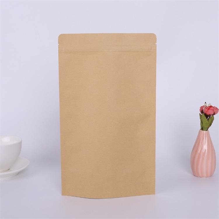 茶叶黄牛皮纸包装袋自立自封袋牛皮纸袋密封食品袋内镀铝箔袋定制图片