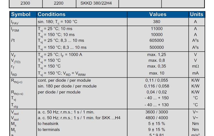 直流电源配件 SKKD380/10   skkd380a1000v  二极管模块 柳晶品牌示例图5