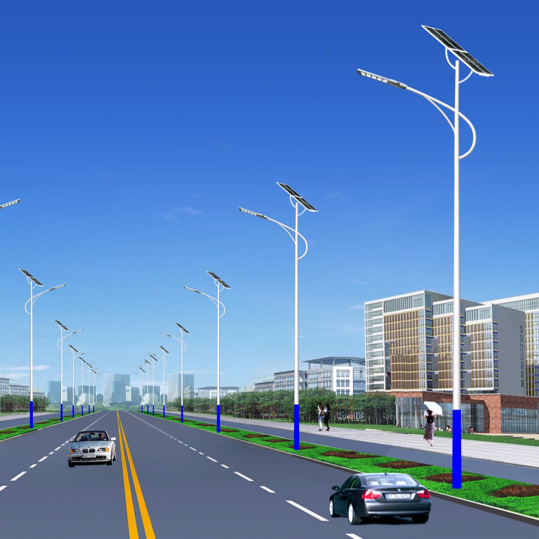 博恩太阳能路灯厂家  LED太阳能路灯价格  分体式路灯现货