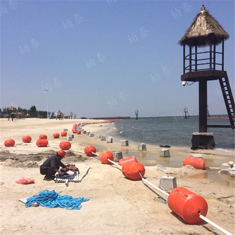 夹网式海面围栏浮体 海域场防鲨网建设用塑料浮筒批发