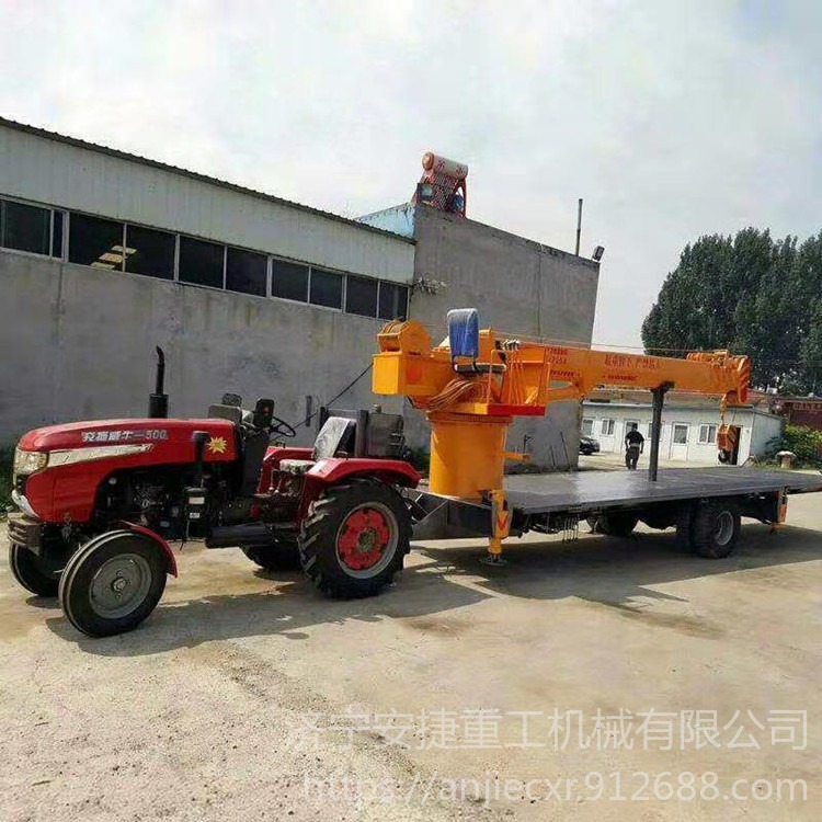 拖拉机运输吊机 拖拉机平板随车吊 拖拉机改装起重装卸设备