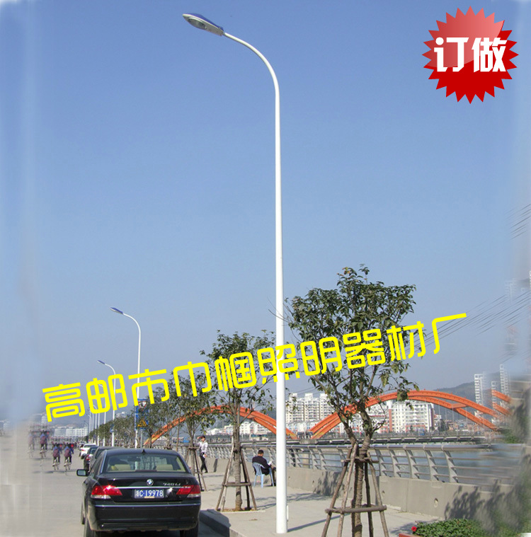 江苏路灯杆生产厂家 定做加工江苏路灯杆 12米单臂 单挑 广场中杆