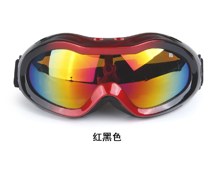 厂家批发欧宝来HB1005男女款专业单层滑雪眼镜防风镜摩托车风镜示例图10