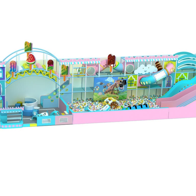 蛋糕冰淇淋淘气堡    儿童乐园设备  滑梯组合  百万球池滑梯  益智类玩具