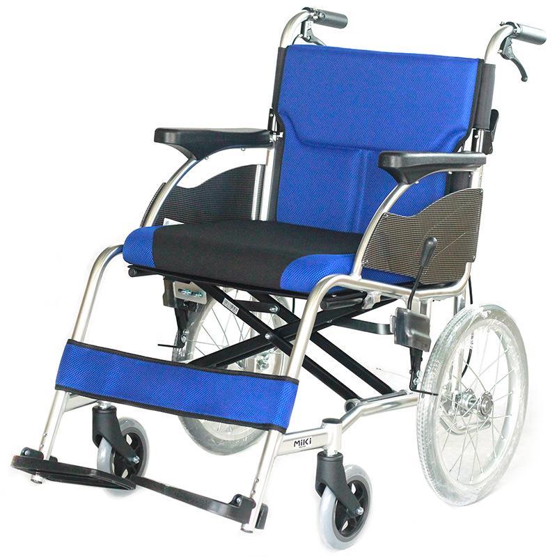 批发日本MIKI三贵轮椅 MCSC-43JL 超轻便折叠可车载 老年人家用便携轮椅车