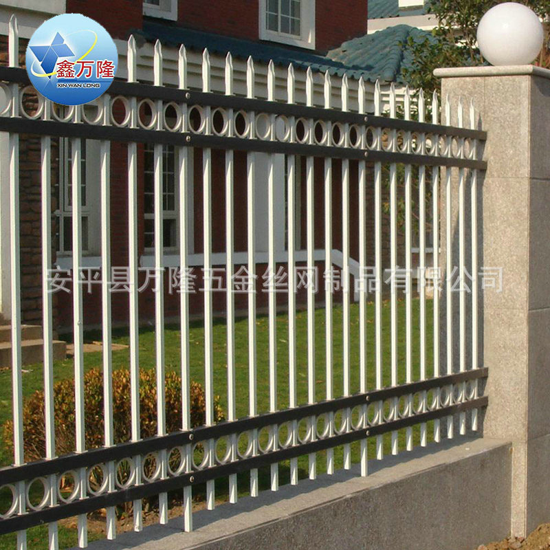 围墙锌钢栅栏别墅锌钢护栏 校园护栏 安全防护围栏示例图7