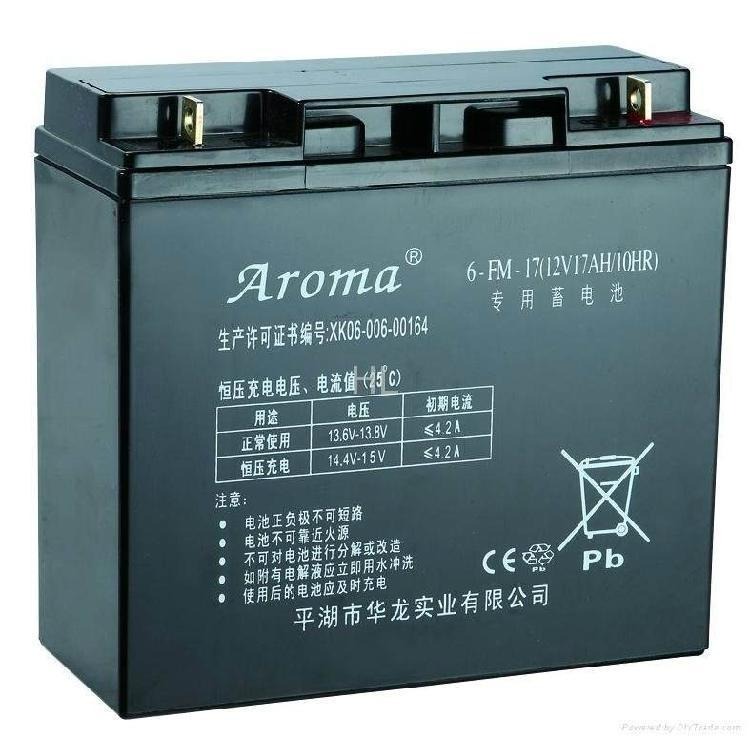 华龙蓄电池6-FM-17 免维护铅酸蓄电池12V17AH UPS应急电源专用 参数及报价