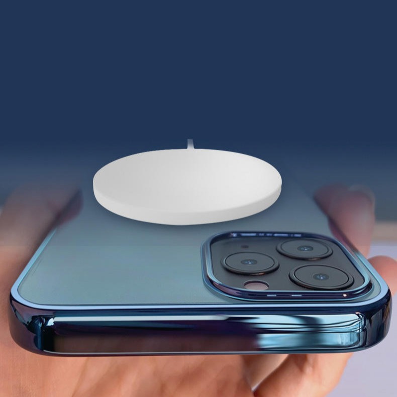 海壳圆形Magsafe无线充迷你铝合金无线充电器适用于iphone手机充电器图片