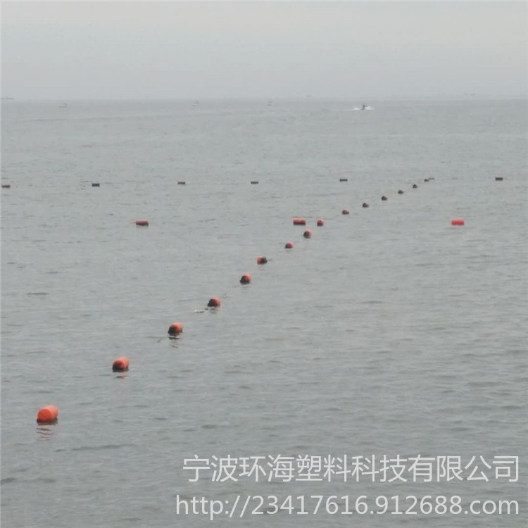 大连海上浴场拦蛰网浮筒 拦污浮筒 防鲨网浮漂图片