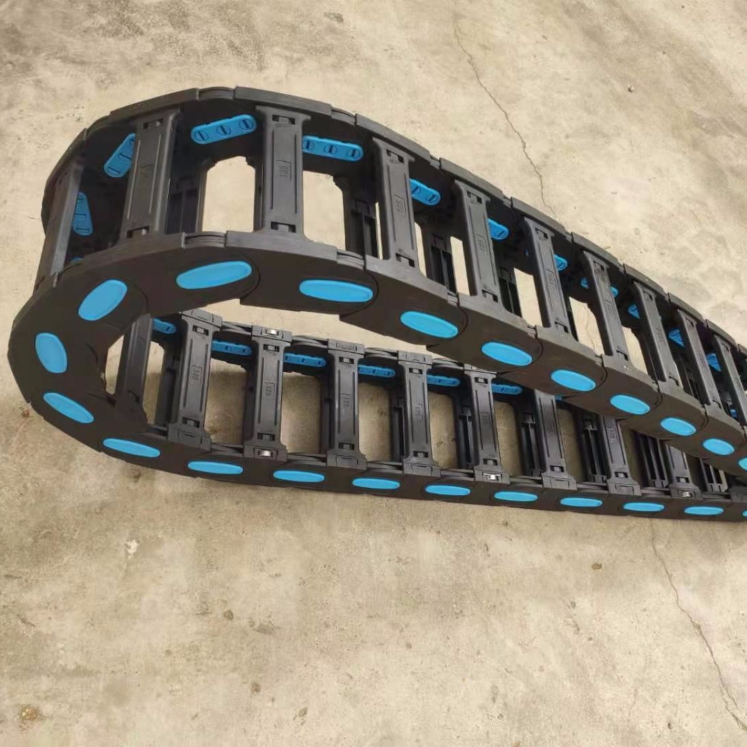 无锡机床封闭式塑料拖链 打孔式钢制拖链厂家