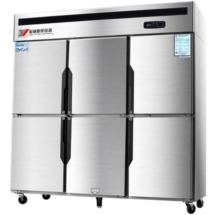 成都银都冰柜 供应银都六门冰柜   JBL0561六门单温冰箱  不锈钢双门冷藏柜